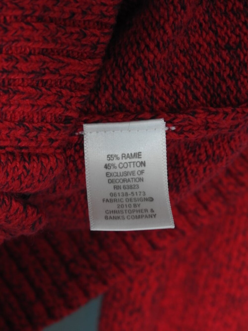 Christopher & Banks Christmas Holiday Full Zip Knit Sweater Cardigan Large - Picture 6 of 8